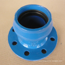 ductile iron fittings for upvc/pe pipe flange socket